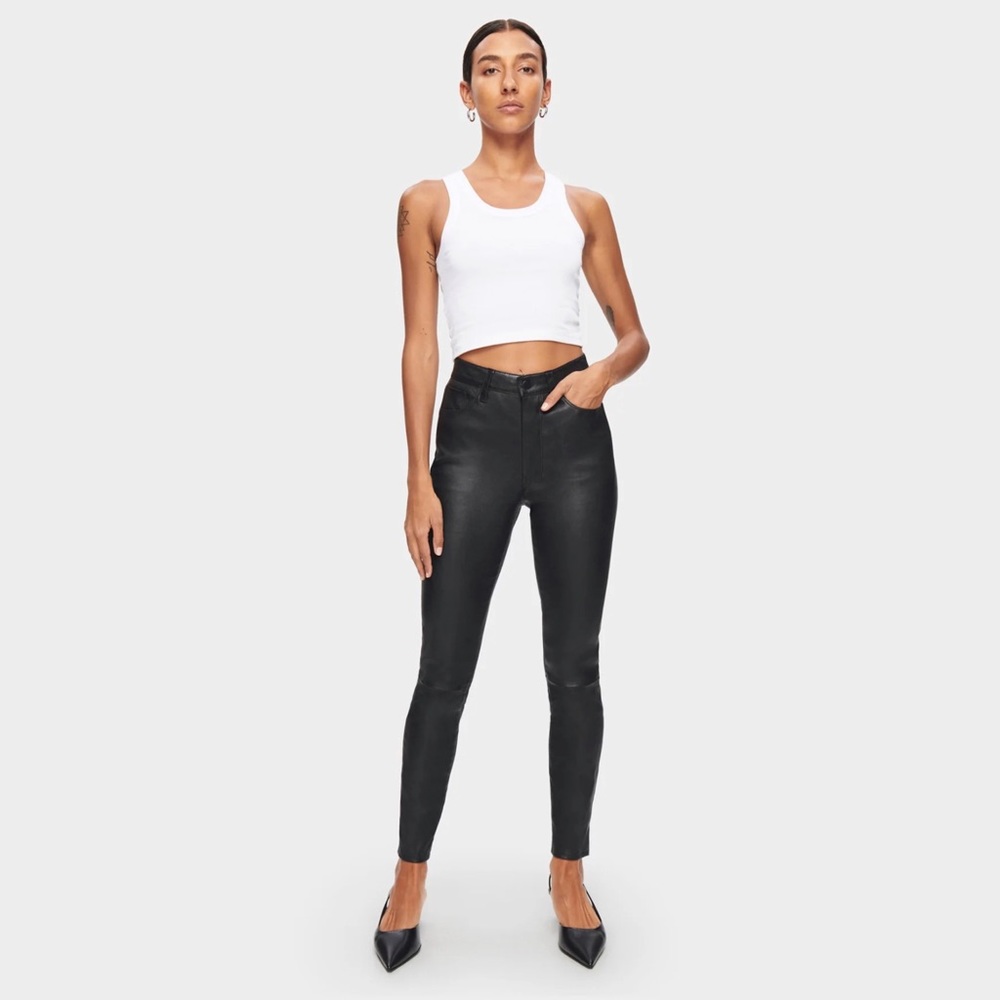 DSTLD SCLPT 100% Leather Jean in Black 28